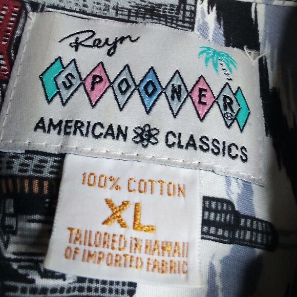 Vintage Reyn Spooner American Classics Chicago Windy City Hawaiian Shirt - Picture 3 of 6